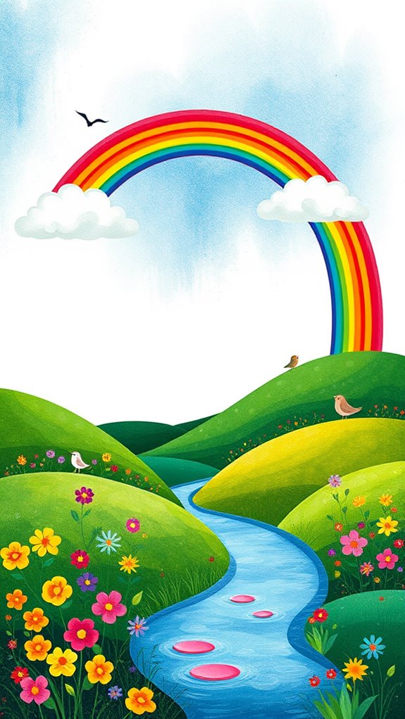 vibrant multicolored rainbow artwork