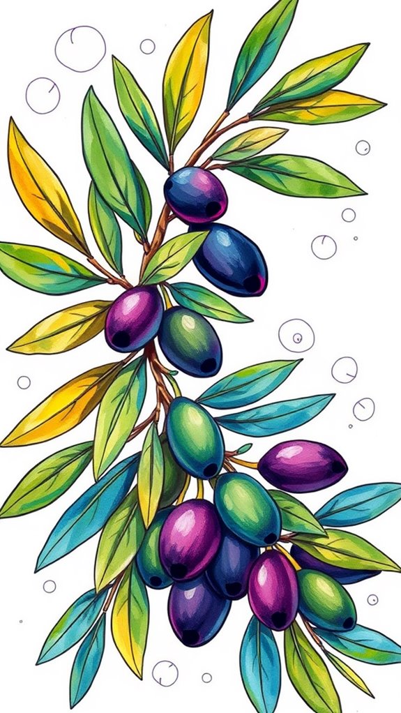 vibrant olive branch design