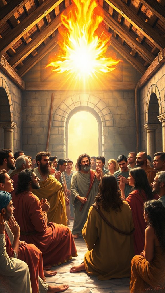 vibrant pentecost celebration depicted