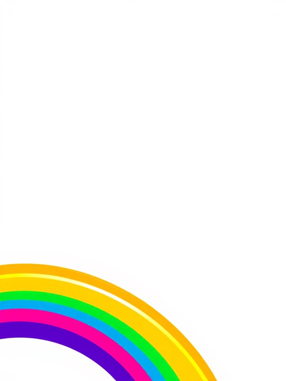 vibrant rainbow arc clipart