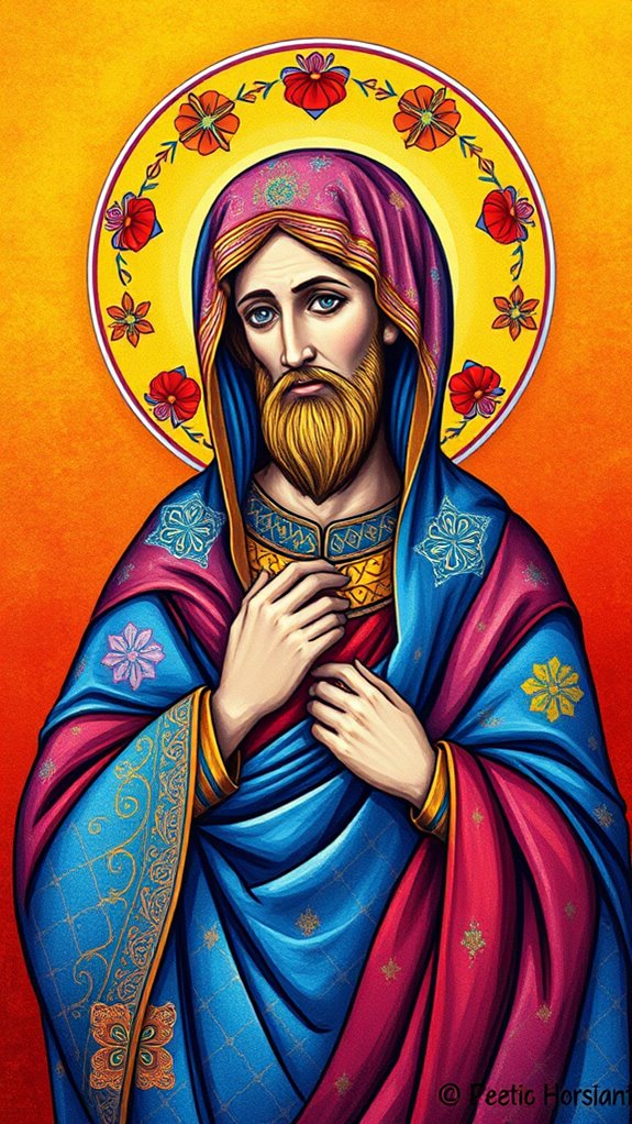 vibrant religious figure illustration