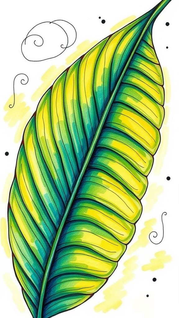 vibrant tropical foliage art