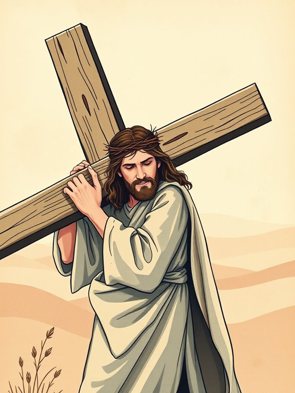 vintage jesus cross clipart