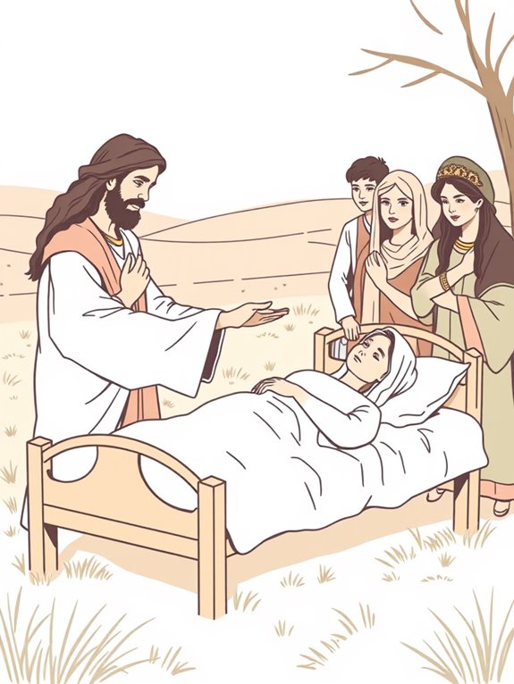 vintage jesus healing clipart