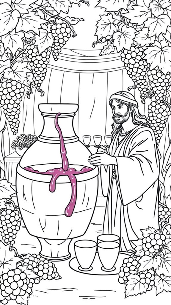 water into wine illustration