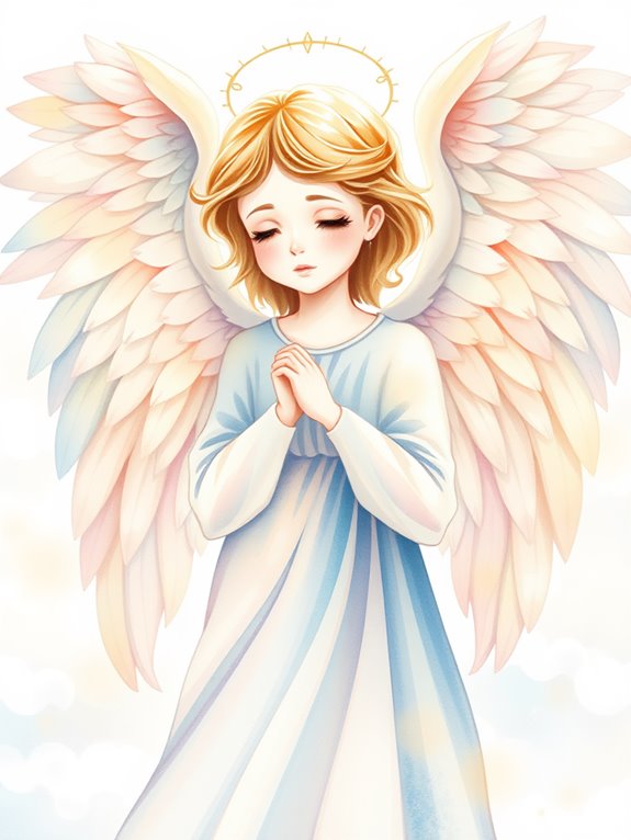 watercolor angel clipart design