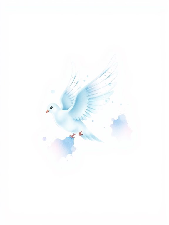 watercolor dove clipart design