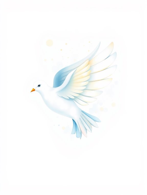 watercolor dove representing spirit