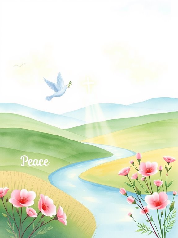 watercolor peace illustration clipart