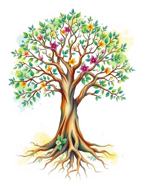 watercolor tree of life