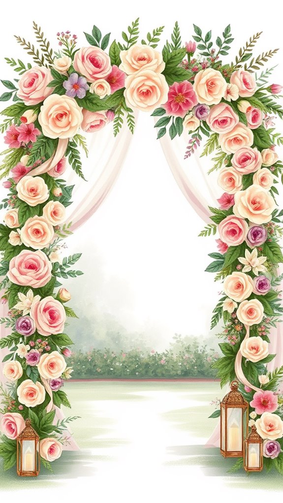 wedding floral archway design