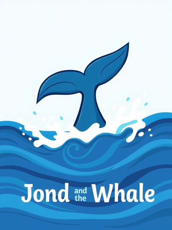 whale tail splash illustration