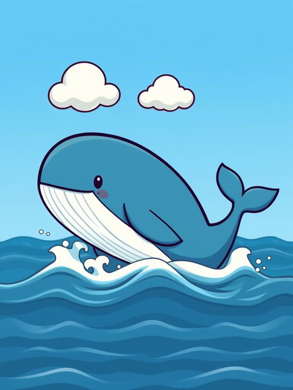 whale watching clipart image