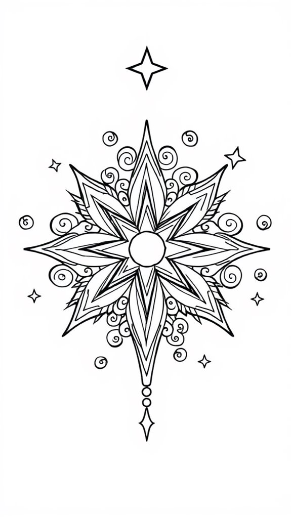 whimsical bethlehem star coloring