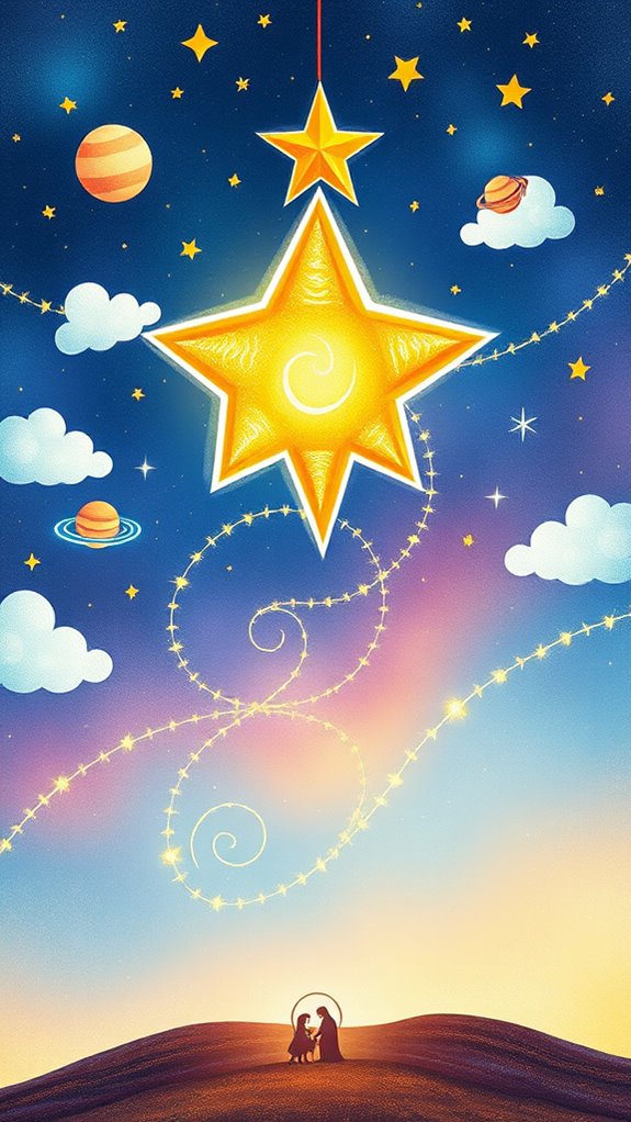 whimsical bethlehem star illustration