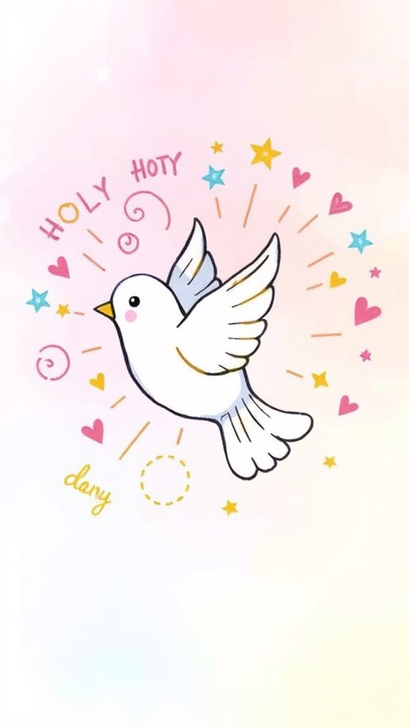 whimsical holy spirit dove