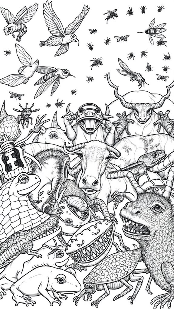 wild animals coloring page