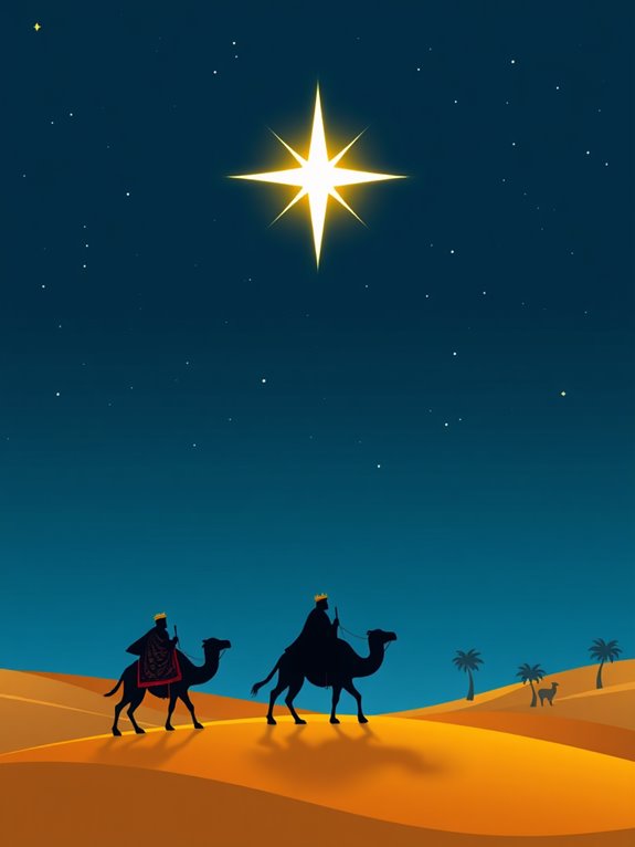 wisemen and star clipart