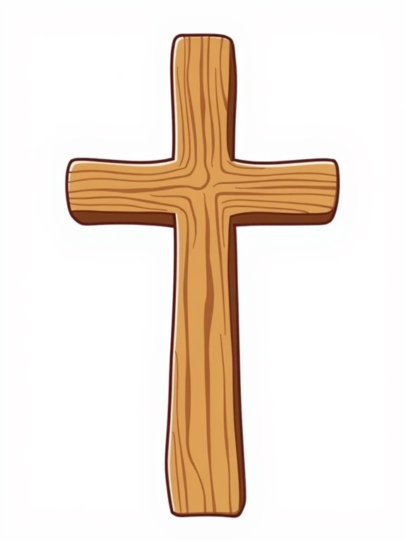 wooden christian cross illustration