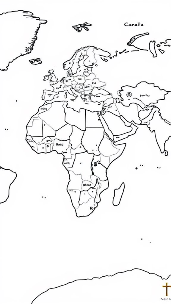 world missions coloring page