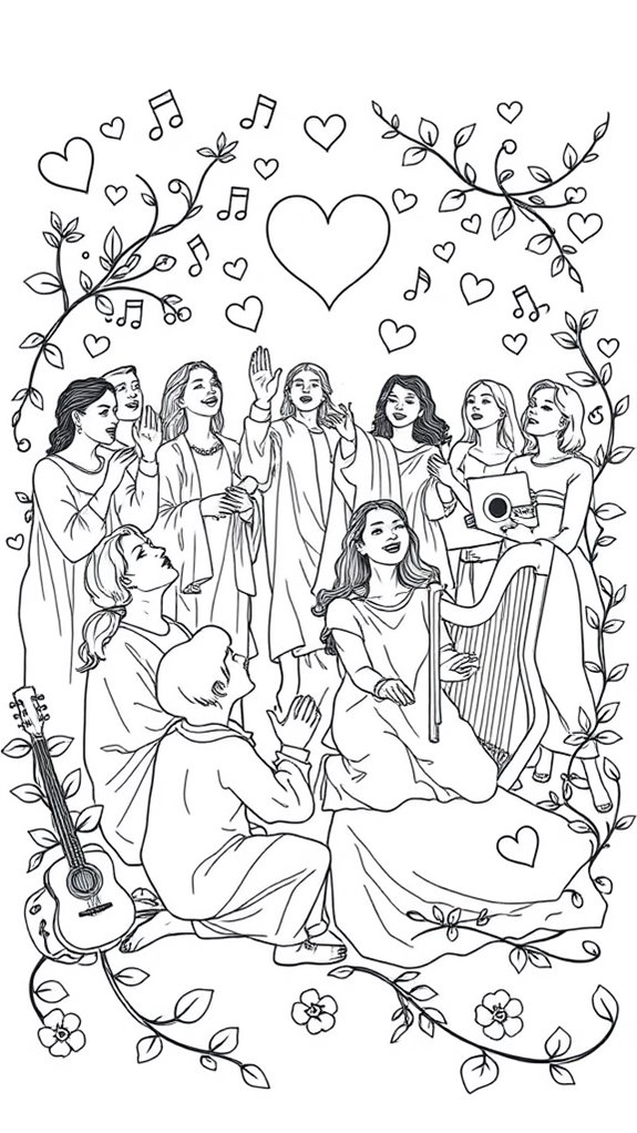 worship themed coloring activity