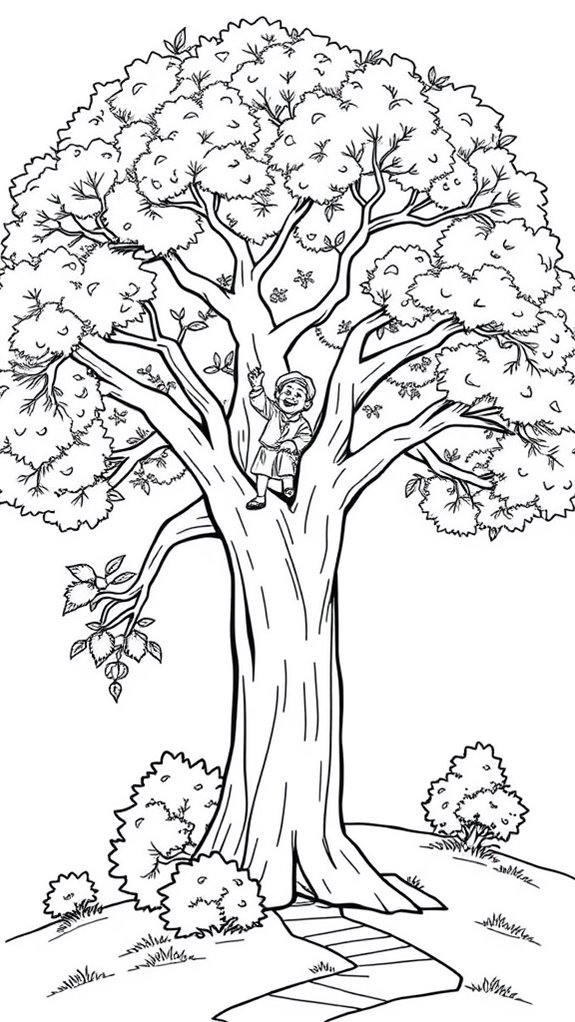 zacchaeus coloring activity page