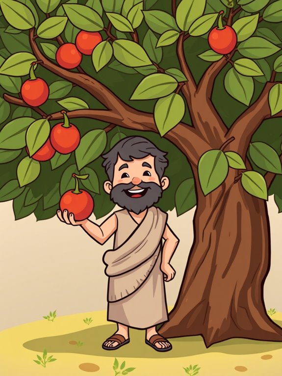 zacchaeus with sycamore fruit