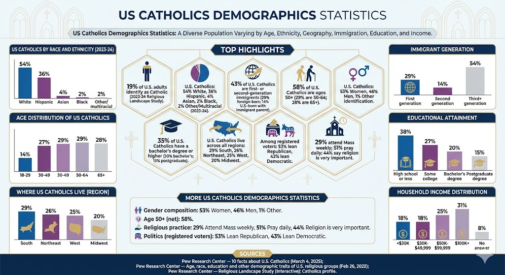 US catholics demographics statistics