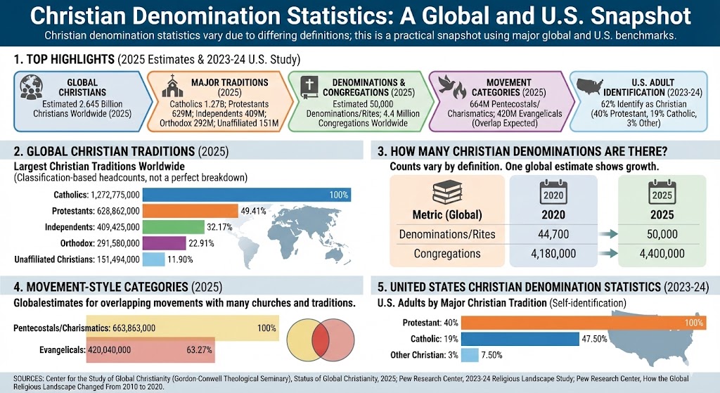 christian denomination statistics